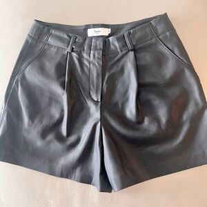 The Frankie Shop  Faux Leather “Kate”  Black Shorts
